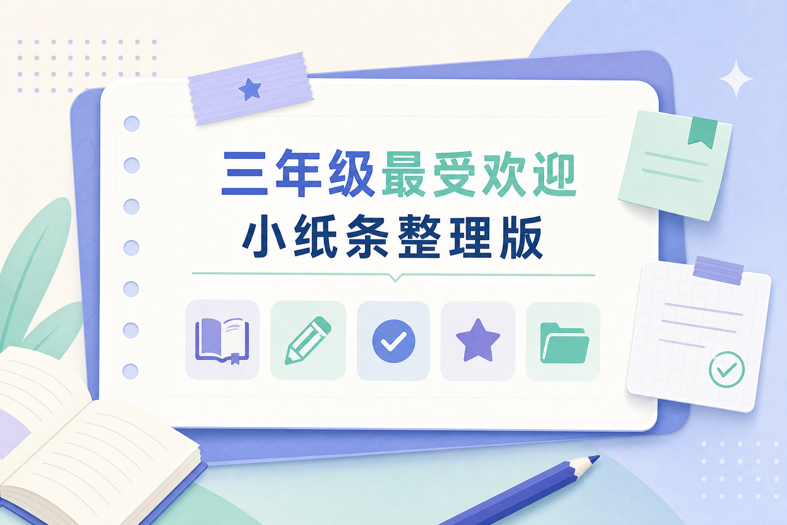 三年级【最受欢迎小纸条整理版】预览1