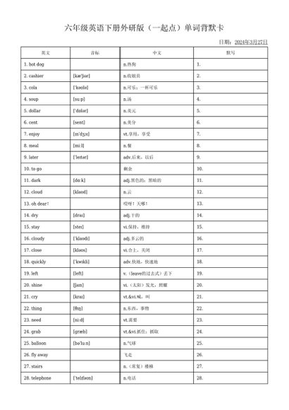 六年级【最受欢迎小纸条整理版】预览5