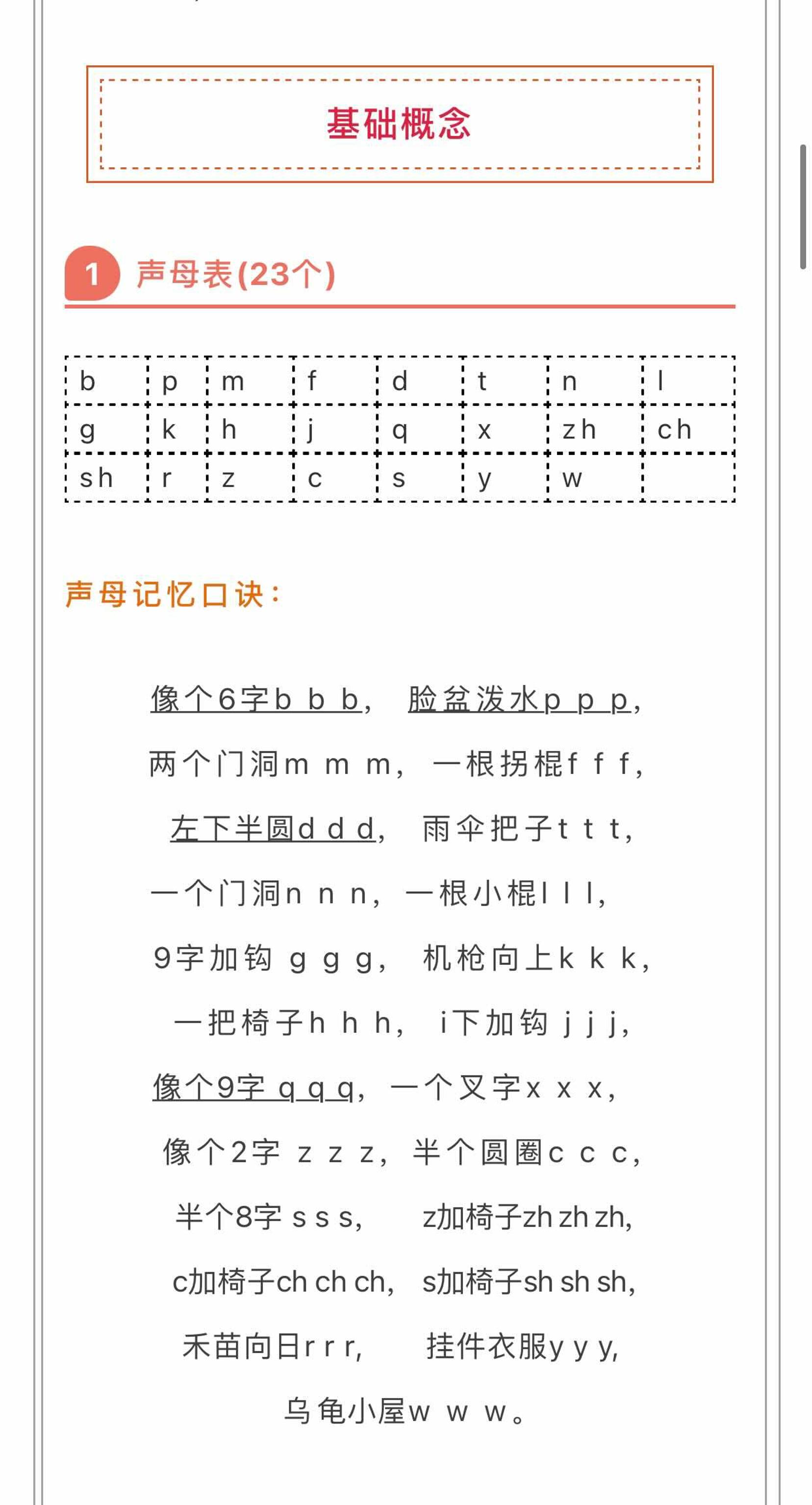 小学拼音顺口溜-六上语文
