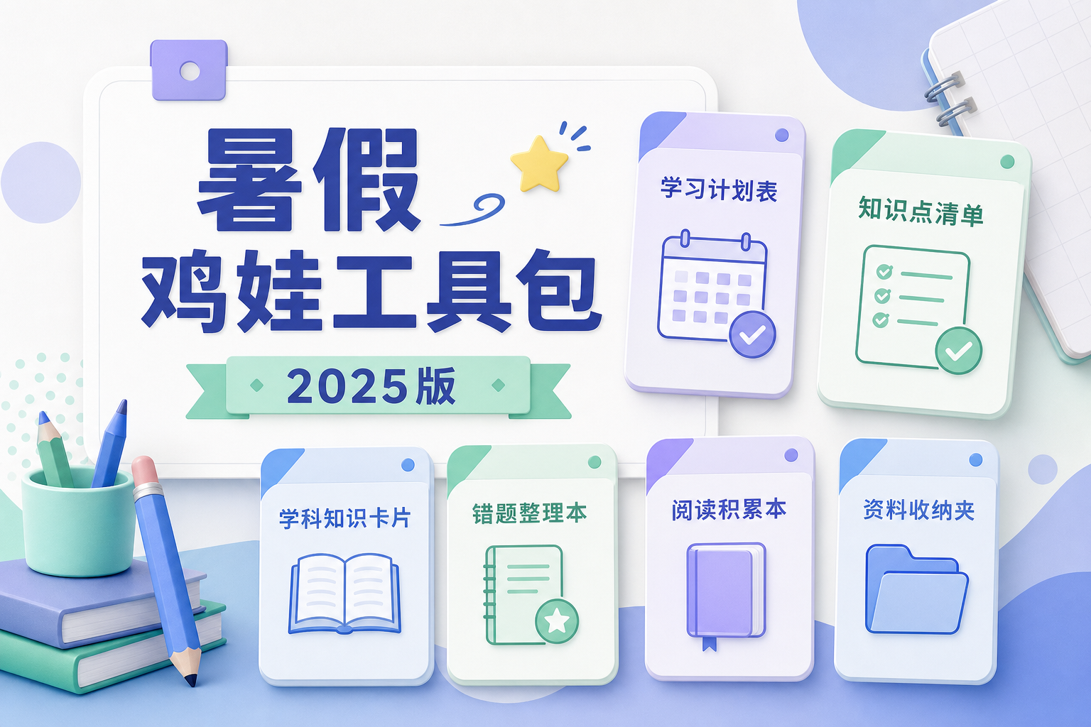 2025版《暑假鸡娃工具包》【45页超清无水印可直接打印】