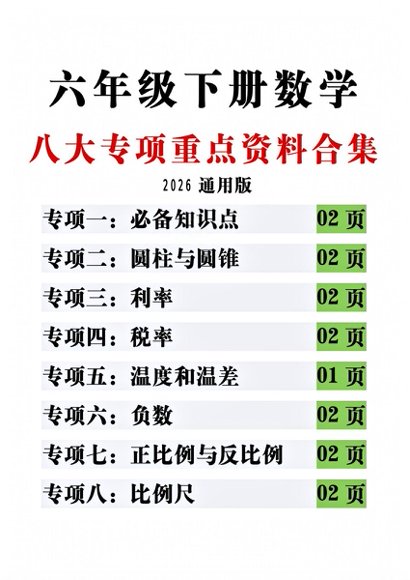 【16页完整版】六年级（下）数学思维重点专项练习.pdf